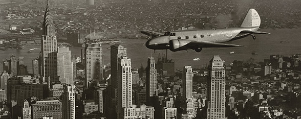 Boeing 247 over New York City